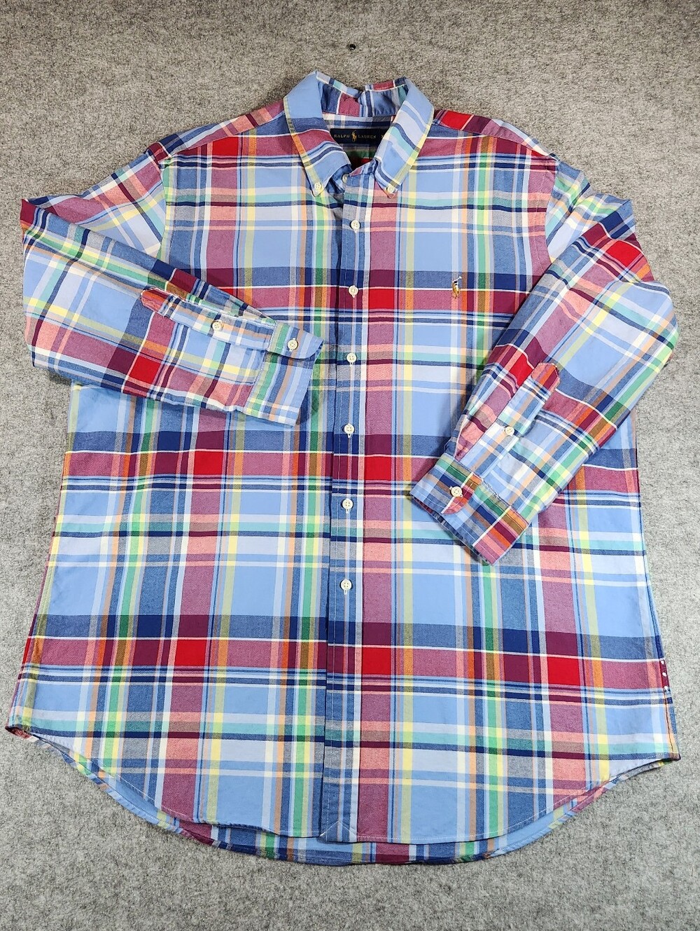 Ralph Lauren Men’s Multi-Color Plaid Button-Down Shirt XL